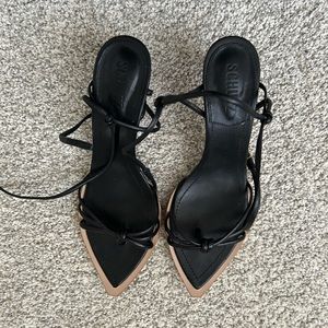 SCHUTZ BLACK STRAPPY SANDAL SIZE 8.5